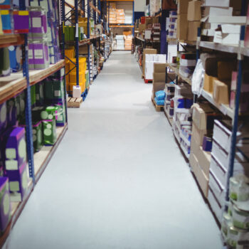 Warehouse isle with no people